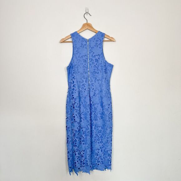 Antonio Melani Peggy Column Cut-Out Lace Sleeveless Sheath Midi Dress Sz 6. Blue - Picture 4 of 13